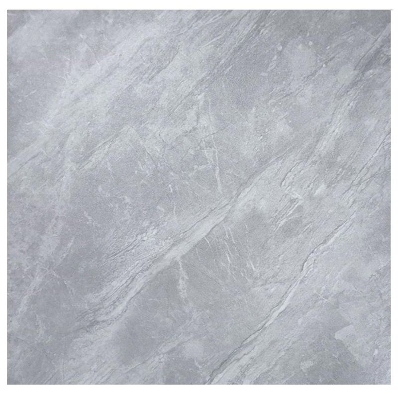Kit Piso Vinílico Mármore Adesivo PVC 60X60CM Impermeável para Uso Interno Cinza