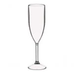 Taça para Espumante 180ML Acrílico Translucida Kit 12 Unidades para Festas Transparente Higipack