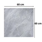 Kit Piso Vinílico Mármore Adesivo PVC 60X60CM Impermeável para Uso Interno Cinza