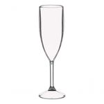 Taça para Espumante 180ML Acrílico Translucida Kit 12 Unidades para Festas Transparente Higipack