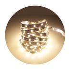 Fita Led Rolo 5m 300 Leds Silicone Iluminação Deação Ilumine Sua Casa Branco Quente