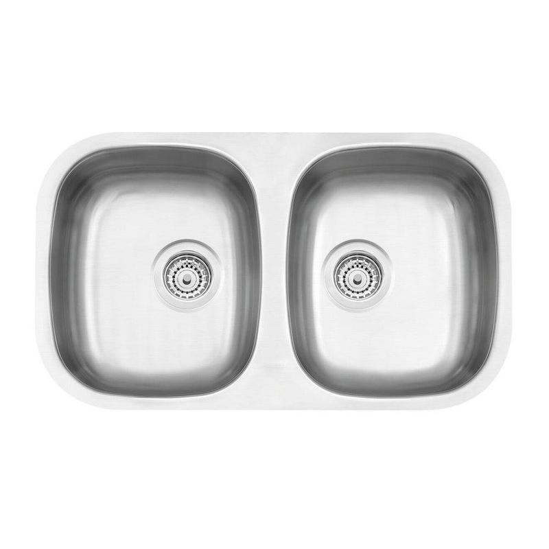 Cuba de Embutir Isis 2c 34 Bl Retangular Aço Inox Acetinado com Escape Inox