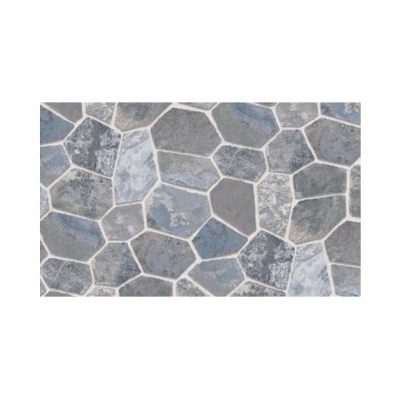 Papel De Parede 5mx45cm Pvc Pedras Cinzas