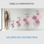 Adesivo Floral Boho Rosa Estilo Nórdico 88x150 Minimalista Abstrato