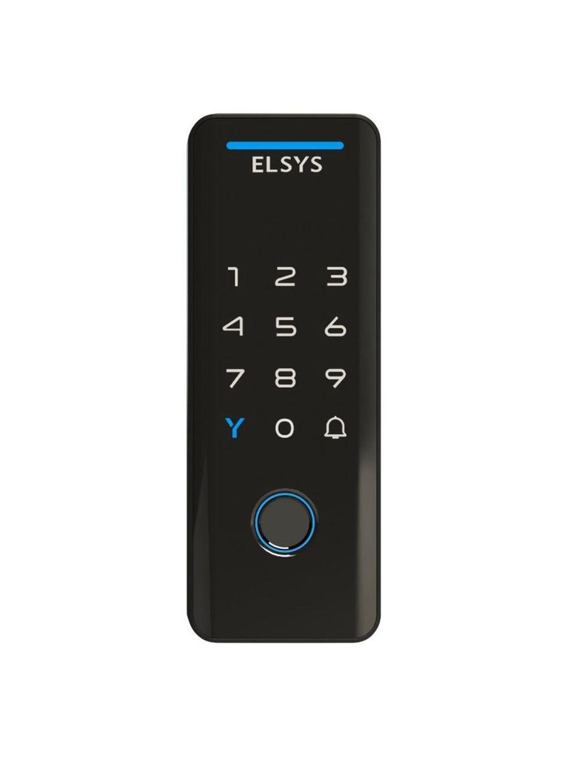 Fechadura Digital ESF DS4100V Tecno de Sobrepor Acionamento por Senha Impressão App Preto