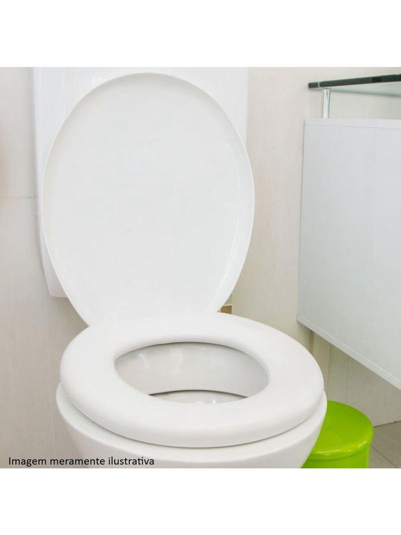 Assento Almofadado Oval Branco