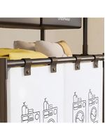 Cesto Lavanderia Triplo Estante Metal Roupa Suja 2 Andares Roupeiro 3 Divisorias Organizador Banheiro Multiuso Armario D