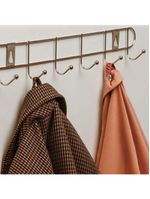 Cabideiro De Parede Rose Gold Suporte Aramado 8 Ganchos Organizador Guarda Roupas Toalhas Multiuso Utensilios Domesticos