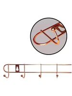 Cabideiro De Parede Rose Gold Suporte Aramado 8 Ganchos Organizador Guarda Roupas Toalhas Multiuso Utensilios Domesticos