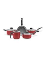 Conjunto panelas 5 peças ruby vermelho brinox