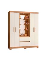 Guarda Roupa 4 Portas 2 Gavetas Quarto Olimpia Freijo Com Off White - Albatroz