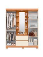 Guarda Roupa 4 Portas 2 Gavetas Quarto Olimpia Freijo Com Off White - Albatroz