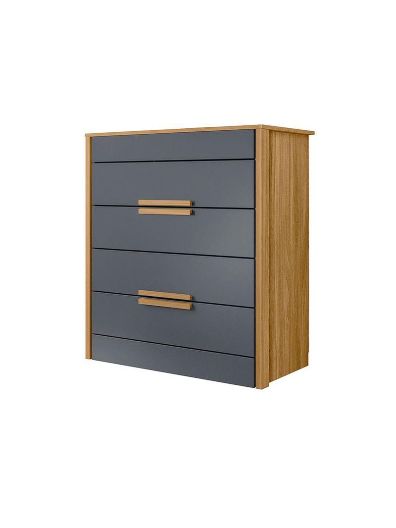 Comoda Dhara Quarto 4 Portas Freijo Com Off White - Moval