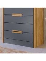 Comoda Dhara Quarto 4 Portas Freijo Com Off White - Moval