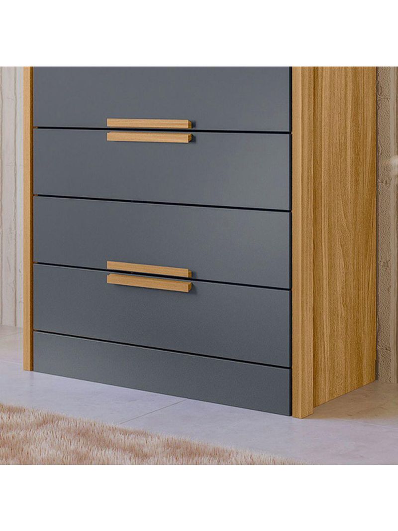 Comoda Dhara Quarto 4 Portas Freijo Com Off White - Moval