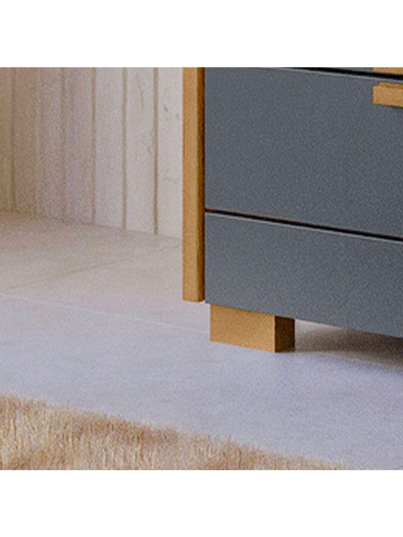 Comoda Dhara Quarto 4 Portas Freijo Com Off White - Moval
