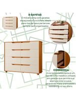 Comoda Doble 8 Gavetas Quarto Cinamomo Com Off White Vistas Flex - Albatroz