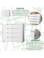Comoda Doble 8 Gavetas Quarto Branco Com Freijo Vistas Flex - Albatroz