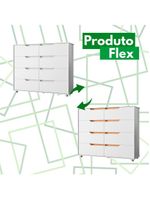 Comoda Doble 8 Gavetas Quarto Branco Com Freijo Vistas Flex - Albatroz
