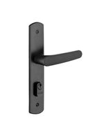 Fechadura Banheiro Soprano Metalix Nylon Preto Broca 40 Eixo 53 Chave Fixa Maçaneta Alavanca