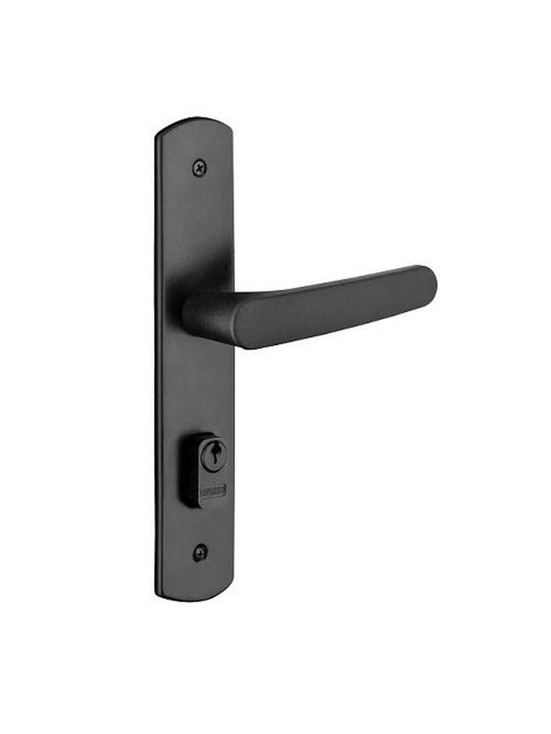 Fechadura Banheiro Soprano Metalix Nylon Preto Broca 40 Eixo 53 Chave Fixa Maçaneta Alavanca