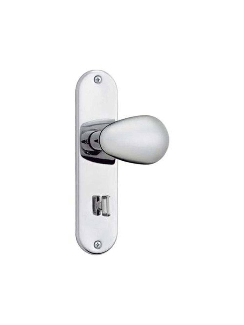 Fechadura Taco Golf Inox Banheiro - Soprano 40mm Eixo 53mm Chave Interna