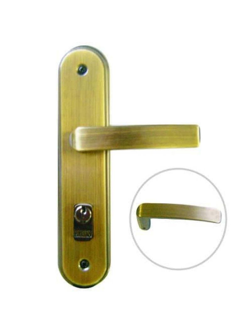 Fechadura Pali Banheiro Antique Brass - Maçaneta Alavanca Ouro Velho 40mm X 53mm