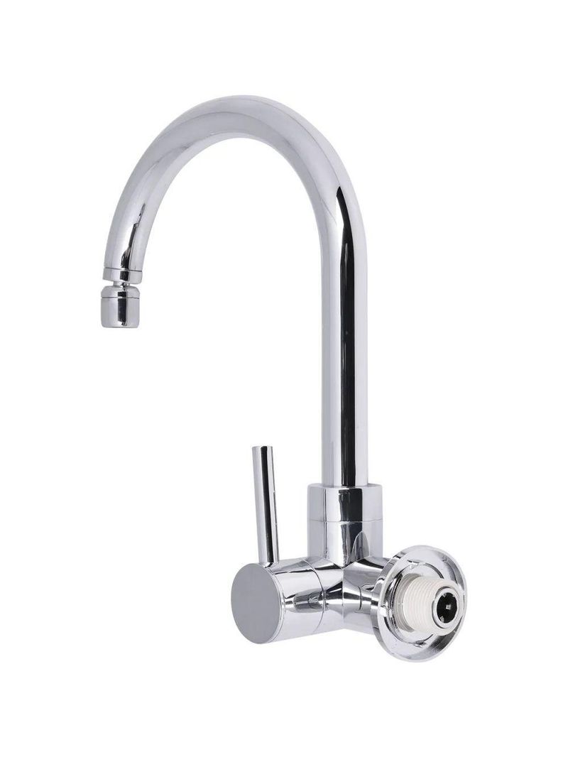 Torneira Para Cozinha Bica Móvel Parede Abs Cromado Abertura Rápida Concept Liege