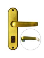 Fechadura Icaro Banheiro Antique Brass - Maçaneta Alavanca Ouro Velho