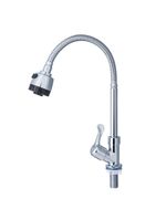 Torneira Para Cozinha Bica Flex Mesa Aço Inox Abs Cromado Abertura Rápida C98 Gourmet Liege