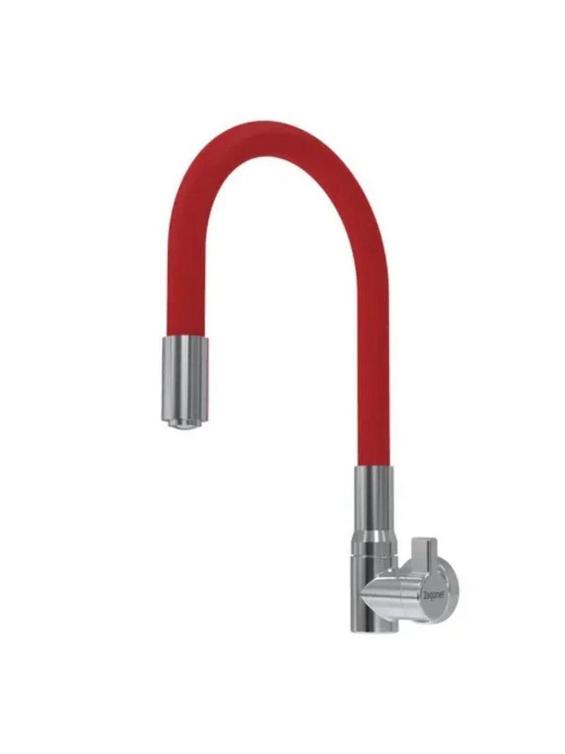Torneira Motion Cozinha Parede Vermelha Metalizada