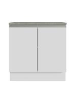 Armário gabinete para banheiro 80cm 2 portas branco madesa