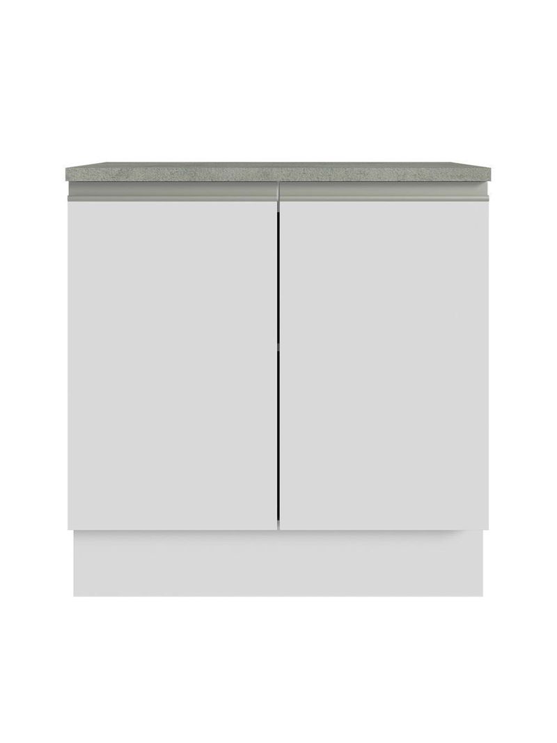 Armário gabinete para banheiro 80cm 2 portas branco madesa