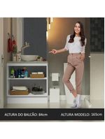 Armário gabinete para banheiro 80cm 2 portas branco madesa