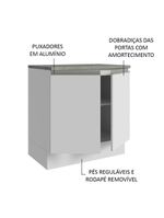 Armário gabinete para banheiro 80cm 2 portas branco madesa