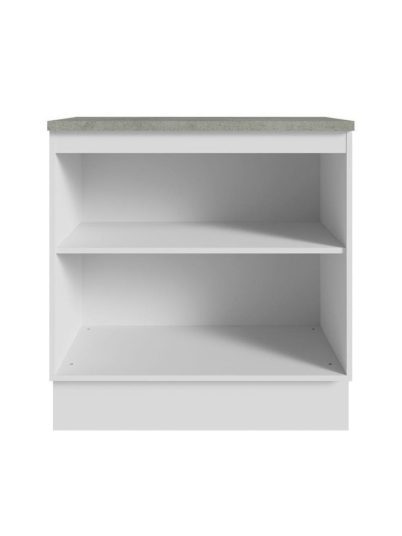 Armário gabinete para banheiro 80cm 2 portas branco madesa