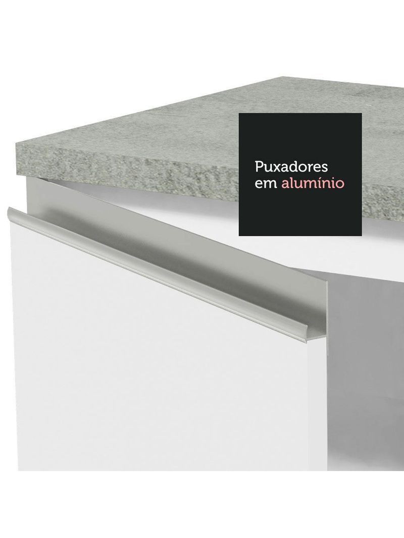 Armário gabinete para banheiro 80cm 2 portas branco madesa