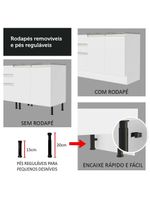 Armário gabinete para banheiro 80cm 2 portas branco madesa