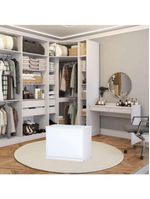 Baú Organizador Multiuso Brinquedos Quarto Closet Encanto branco