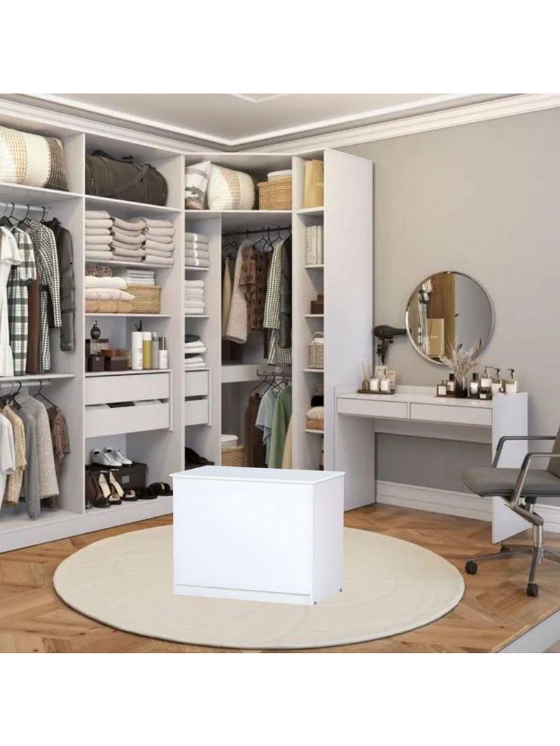 Baú Organizador Multiuso Brinquedos Quarto Closet Encanto branco