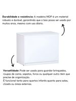 Baú Organizador Multiuso Brinquedos Quarto Closet Encanto branco