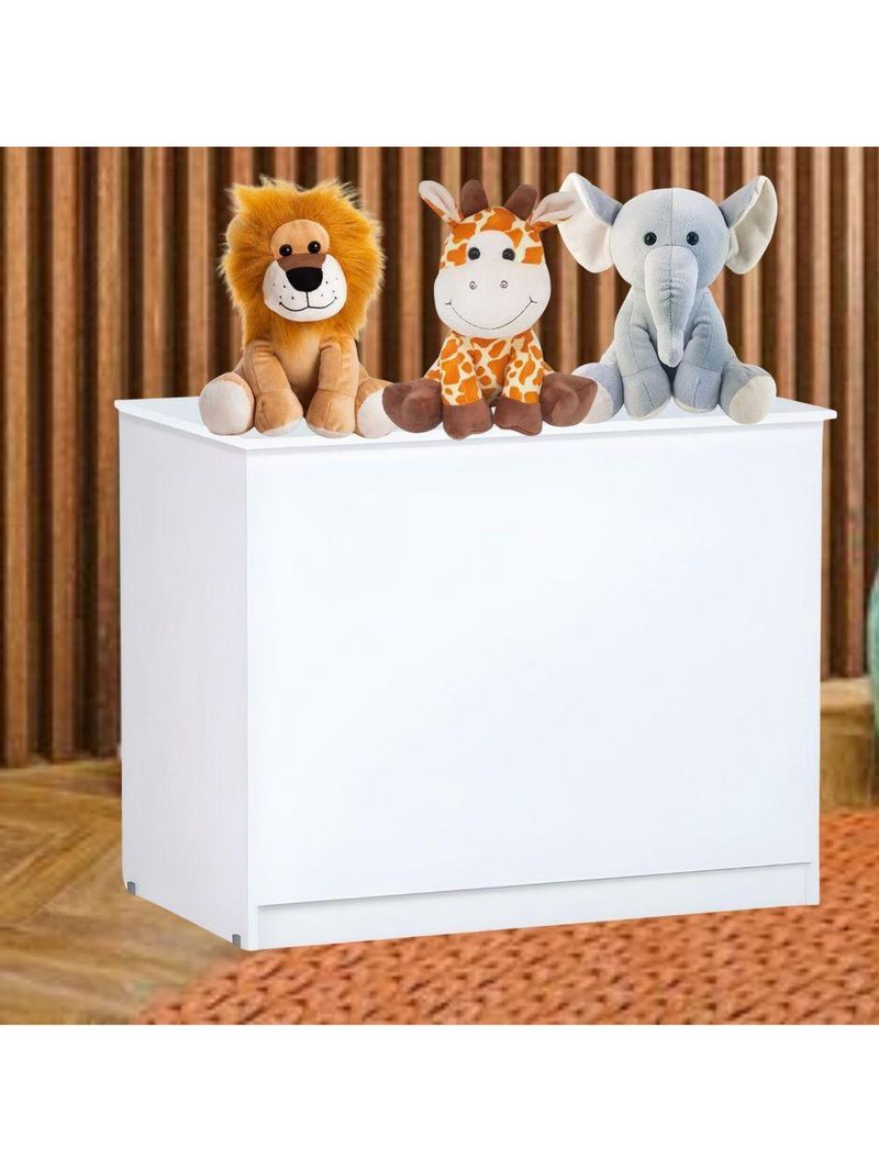 Baú Organizador Multiuso Brinquedos Quarto Closet Encanto branco