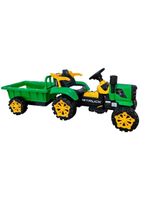 Trator Com Caçamba Carro Elétrico 12V Bang Toys Truck Verde