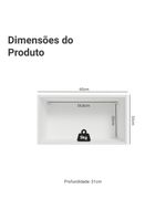 Armário aéreo para quarto 60 cm 1 porta basculante branco neo madesa
