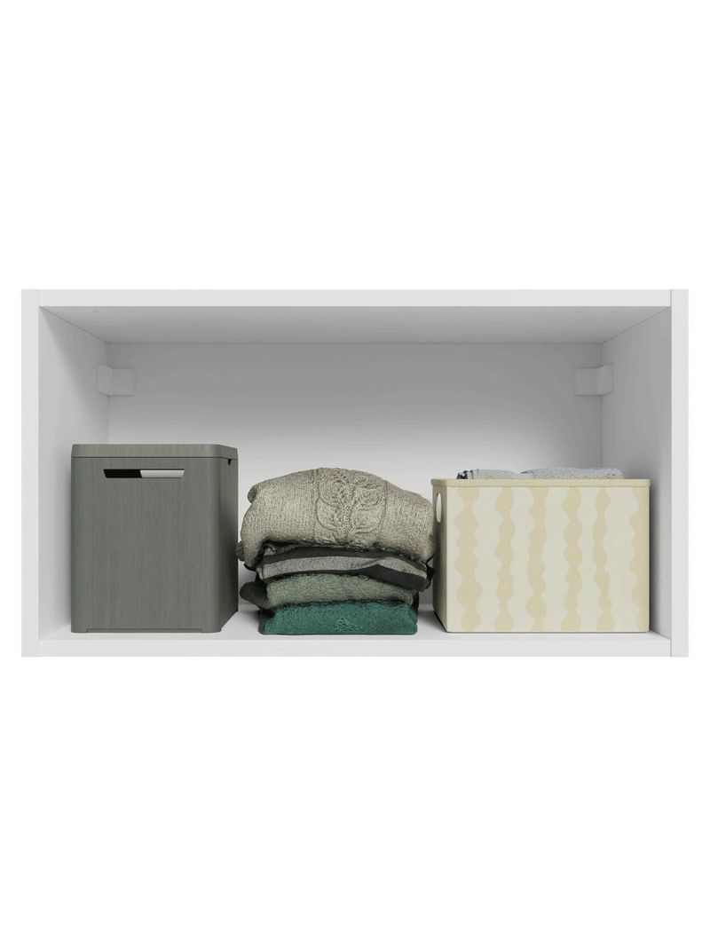 Armário aéreo para quarto 60 cm 1 porta basculante branco neo madesa