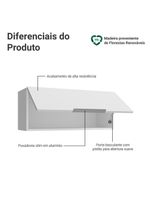 Armário aéreo para quarto 80 cm 1 porta basculante branco neo madesa