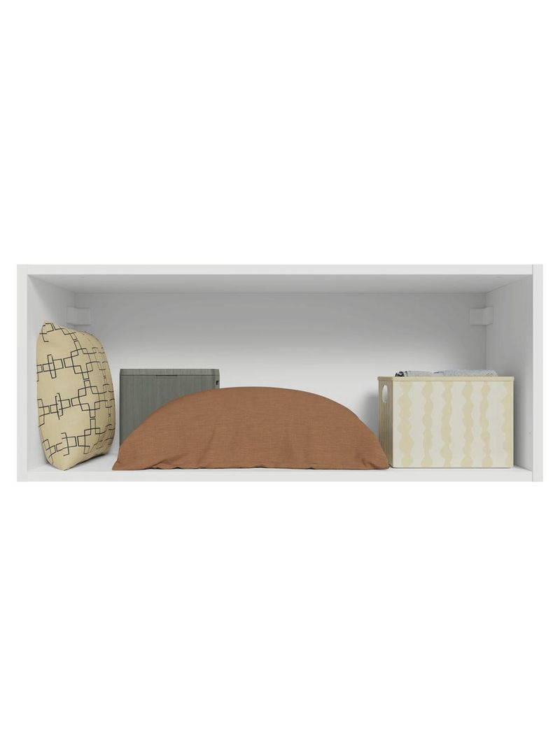 Armário aéreo para quarto 80 cm 1 porta basculante branco neo madesa