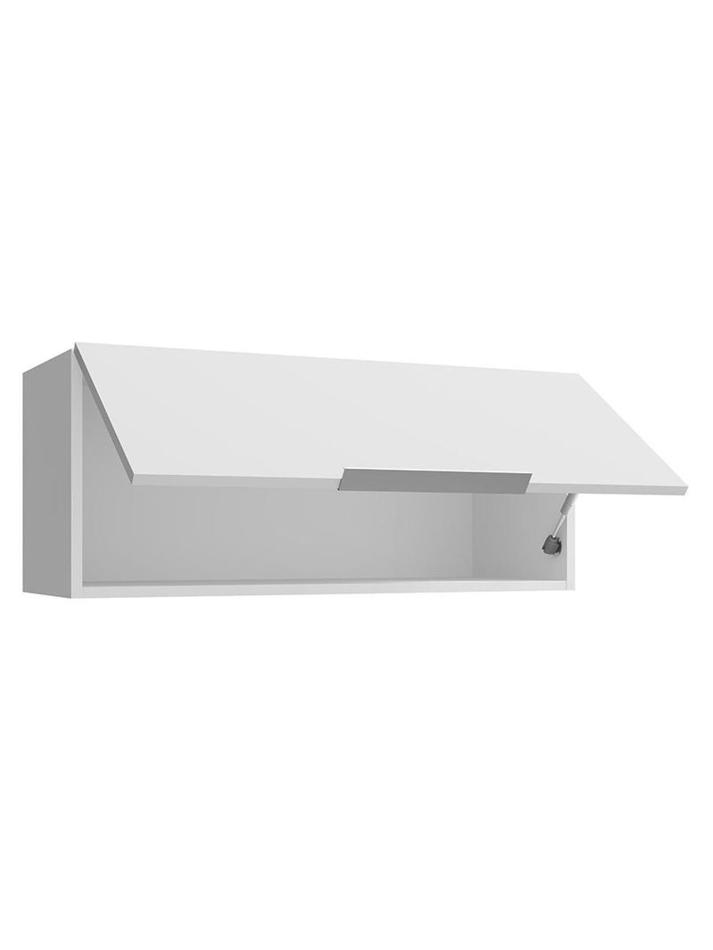 Armário aéreo para quarto 80 cm 1 porta basculante branco neo madesa