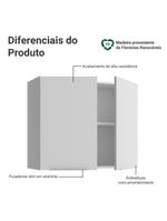 Armário aéreo para quarto 80 cm 2 portas branco neo madesa