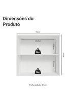 Armário aéreo para quarto 70 cm 2 portas branco neo madesa